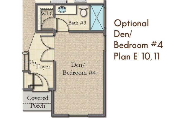Manassero Plan E10, 11 Optional Den or Bedroom: Manassero Homes at Tahoe Park - Brand New Homes in Sacramento