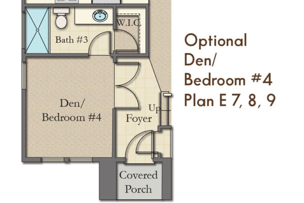 Manassero Plan E7, 8, 9 Optional Den or Bedroom: Manassero Homes at Tahoe Park - Brand New Homes in Sacramento